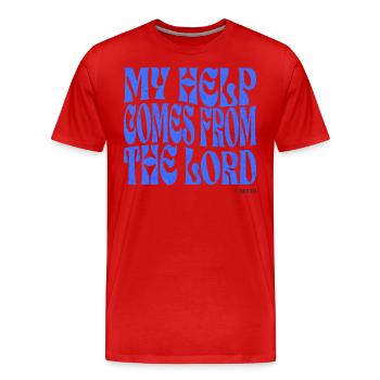 Christentum Christlicher Bibelvers - Männer Premium Bio T-Shirt - Rot - Vorne - Damien (186cm)