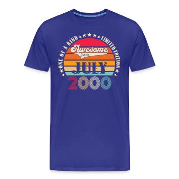 Awesome since July 2000 22nd Birthday Men's Fun - Men's Premium Organic T-Shirt - royal blue - Front - Damien (186cm)