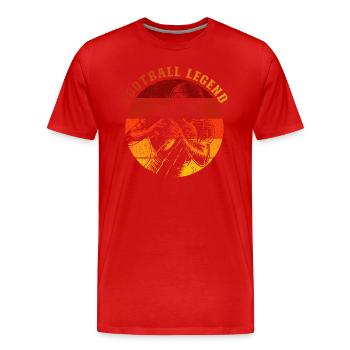 Fußballlegende American Football - Männer Premium Bio T-Shirt - Rot - Vorne - Damien (186cm)
