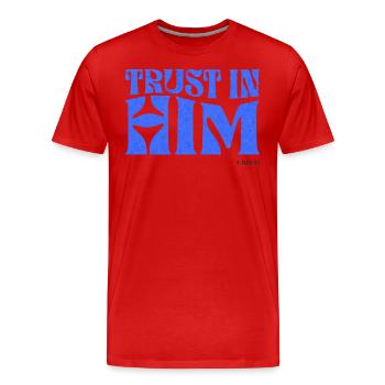 Christentum Christlicher Bibelvers - Männer Premium Bio T-Shirt - Rot - Vorne - Damien (186cm)