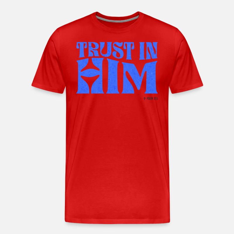Christentum Christlicher Bibelvers - Männer Premium Bio T-Shirt - Rot
