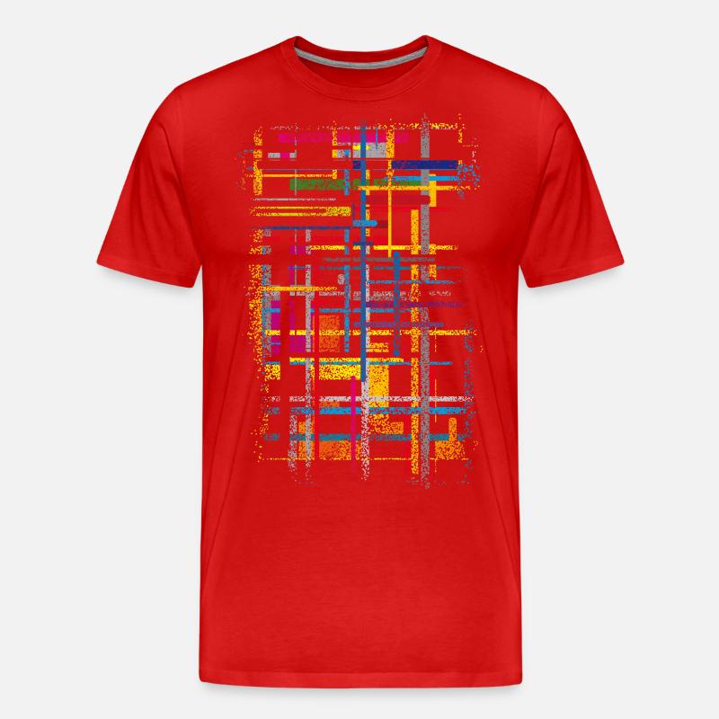 Muster Farben Design - Männer Premium Bio T-Shirt - Rot