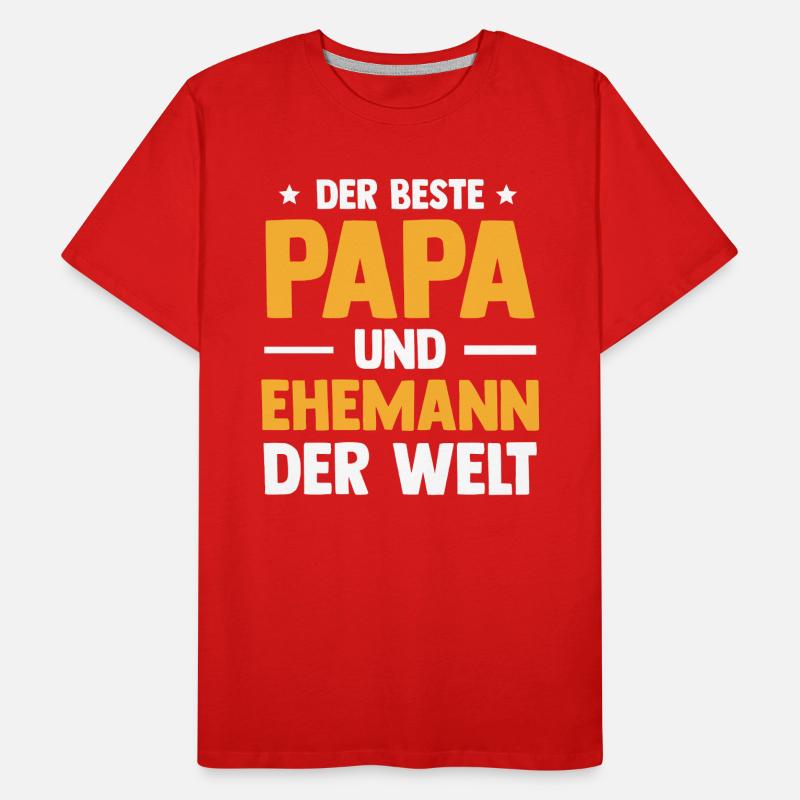 Bester Papa Und Ehemann Herrentag Vatertag Männer Premium Bio T-Shirt