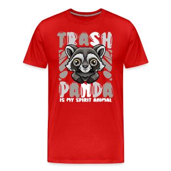 Trash Panda Is My Spirit Animal - Men's Premium Organic T-Shirt - red - Front - Damien (186cm)