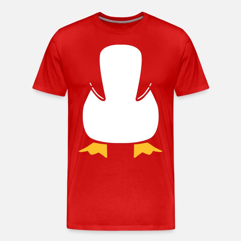 pinguin - Männer Premium Bio T-Shirt - Rot