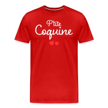 Petite Coquine Humour Surnom Affectueux Femme - T-shirt bio Premium Homme - rouge - Devant - Damien (186cm)