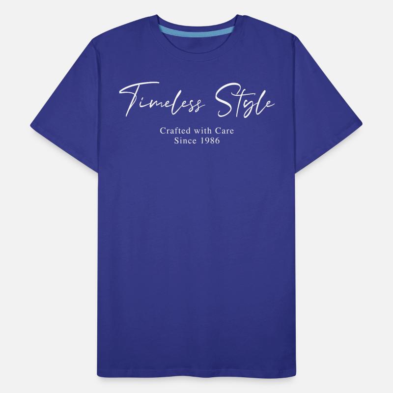 Timeless style since 1986 Script Typography Men's Premium Organic T-Shirt