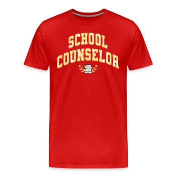 Conseil Scolaire Conseiller Scolaire - T-shirt bio Premium Homme - rouge - Devant - Damien (186cm)
