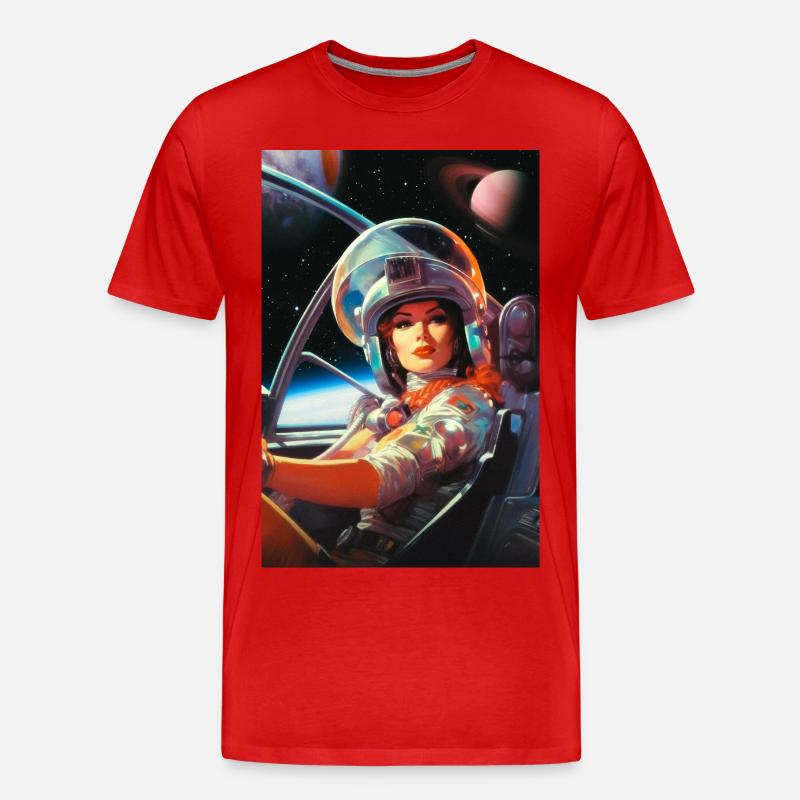 Nächster Halt Mars - Männer Premium Bio T-Shirt - Rot