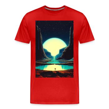Nie mit dir verloren - Männer Premium Bio T-Shirt - Rot - Vorne - Damien (186cm)