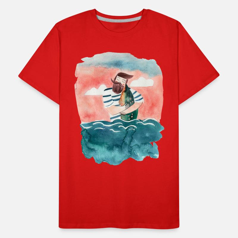 Sailor loves fish Men's Premium Organic T-Shirt