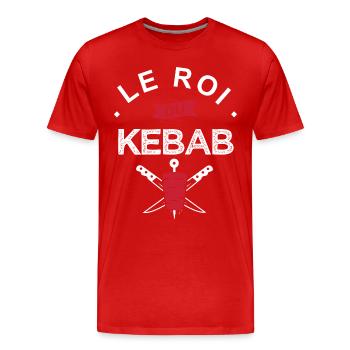le roi du kebab Cadeau papa chef kebab - T-shirt bio Premium Homme - rouge - Devant - Damien (186cm)
