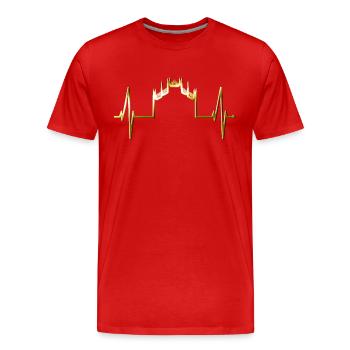 Mailand Skyline Italien Herzschlag Fan Love Milano - Männer Premium Bio T-Shirt - Rot - Vorne - Damien (186cm)