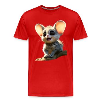 Galago Bush Baby Monkey Galagos Monkey Cute Galago - Men's Premium Organic T-Shirt - red - Front - Damien (186cm)