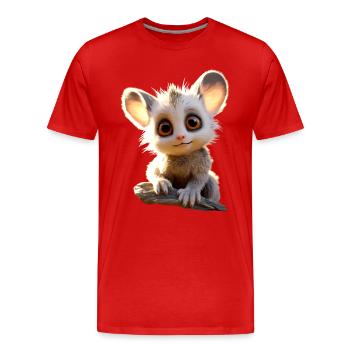 Galago Bush Baby Monkey Galagos Monkey Cute Galago - Men's Premium Organic T-Shirt - red - Front - Damien (186cm)