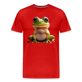 Grenouille Crapaud Grenouille Bébé Grenouilles Grenouille Mignonne - T-shirt bio Premium Homme - rouge - Devant - Damien (186cm)