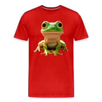Grenouille Crapaud Grenouille Bébé Grenouilles Grenouille Mignonne - T-shirt bio Premium Homme - rouge - Devant - Damien (186cm)