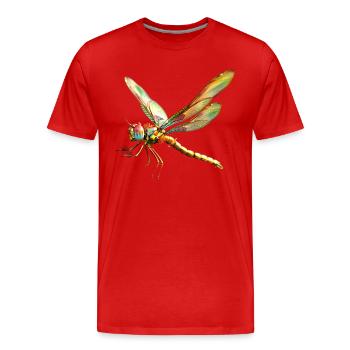 Libellule Libellule Ailes Colorées Libellules Mignonnes - T-shirt bio Premium Homme - rouge - Devant - Damien (186cm)