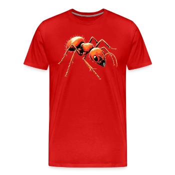 fourmi fourmi de forêt fourmi de feu insecte fourmis mignonnes - T-shirt bio Premium Homme - rouge - Devant - Damien (186cm)