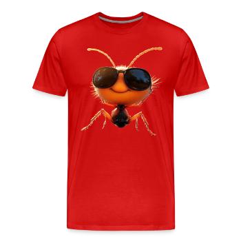 fourmi fourmi de forêt fourmi de feu insecte fourmis mignonnes - T-shirt bio Premium Homme - rouge - Devant - Damien (186cm)