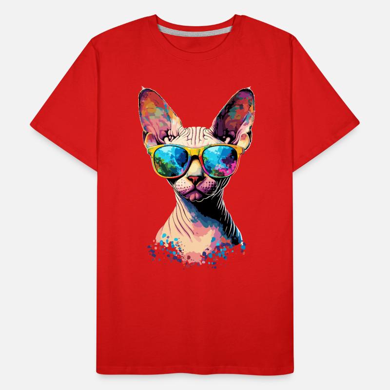 Savannah Chat Chat Maman Mignon Serval Léopard Chats T-shirt bio Premium Homme