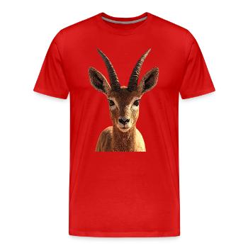Antilope Kudu Gazelle Afrika Serengeti Antilopen - Männer Premium Bio T-Shirt - Rot - Vorne - Damien (186cm)
