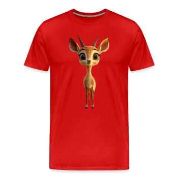 Antelope, Kudu, Gazelle, Africa, Serengeti, Antelope - Men's Premium Organic T-Shirt - red - Front - Damien (186cm)