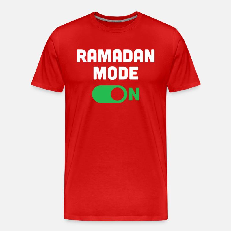 Ramadan-Modus an - Männer Premium Bio T-Shirt - Rot