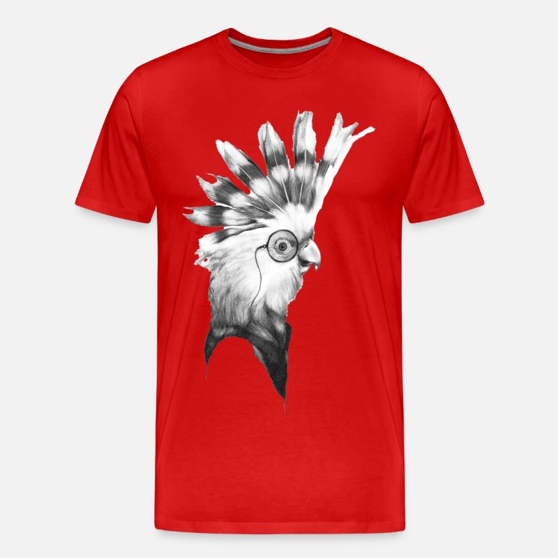 Kakadus - Männer Premium Bio T-Shirt - Rot