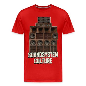 Culture Soundsystem - T-shirt bio Premium Homme - rouge - Devant - Damien (186cm)