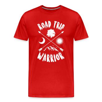 Road Trip - Road Trip - Men's Premium Organic T-Shirt - red - Front - Damien (186cm)