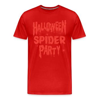 HALLOWEEN SPIDER PARTY - T-shirt bio Premium Homme - rouge - Devant - Damien (186cm)