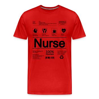 Nurse nurse - Men's Premium Organic T-Shirt - red - Front - Damien (186cm)