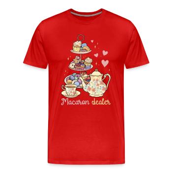 | macaron Dealer Cuire des | de t-shirt Amateurs de pâtisserie - T-shirt bio Premium Homme - rouge - Devant - Damien (186cm)