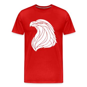 eagle white - Männer Premium Bio T-Shirt - Rot - Vorne - Damien (186cm)