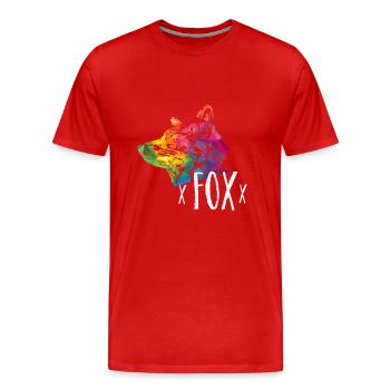 renard - T-shirt bio Premium Homme - rouge - Devant - Damien (186cm)