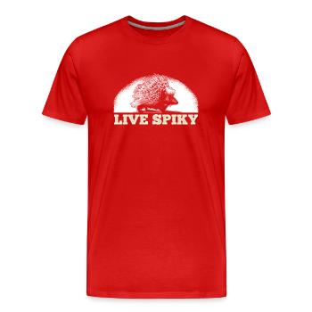 Porc-épic épic rongeur - T-shirt bio Premium Homme - rouge - Devant - Damien (186cm)