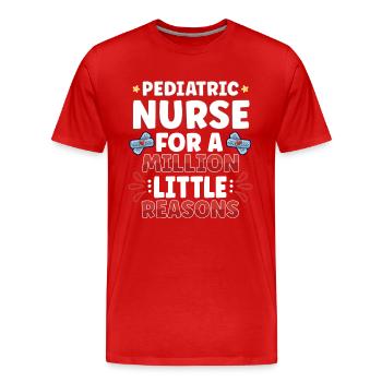 Pediatric Nurse Pediatric Nursing Tiny Human Nurse - Men's Premium Organic T-Shirt - red - Front - Damien (186cm)