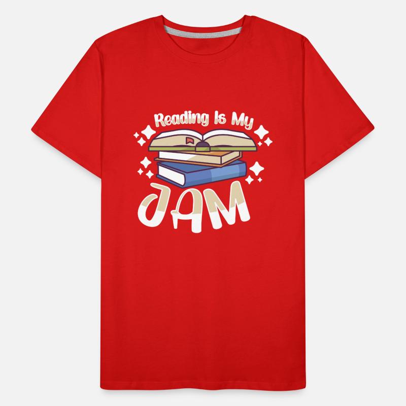 Book Reader Reading Literature Bookworm Gift Idea Men's Premium Organic T-Shirt