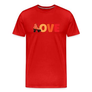 Roller Skate Roller Skating Roller Derby - T-shirt bio Premium Homme - rouge - Devant - Damien (186cm)