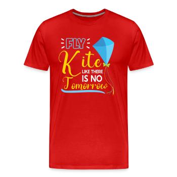 Kite Flying Kite Fan For Fite Flying Lovers - Men's Premium Organic T-Shirt - red - Front - Damien (186cm)