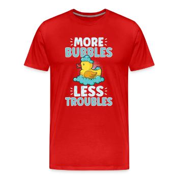 Production de savon Bulles de savon - T-shirt bio Premium Homme - rouge - Devant - Damien (186cm)