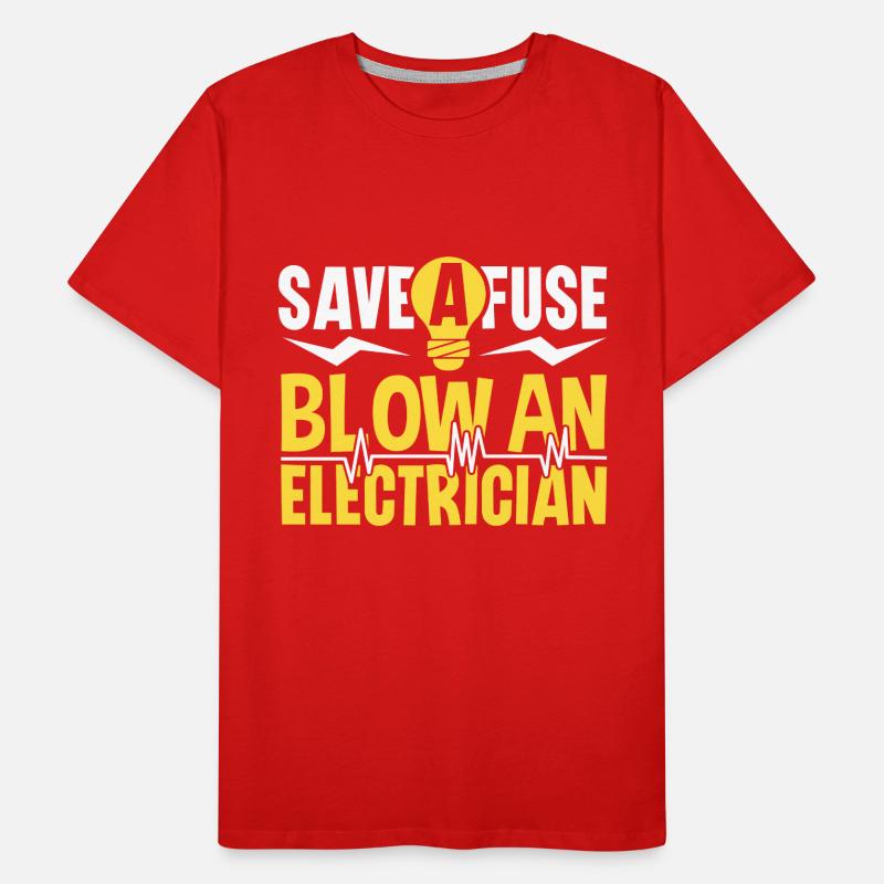 Electrician Electrical Engineer Lineman Electrical Men's Premium Organic T-Shirt