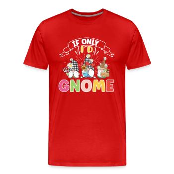 Garden Gnomes Gnome Lover Funny Gnome Gardening - Men's Premium Organic T-Shirt - red - Front - Damien (186cm)