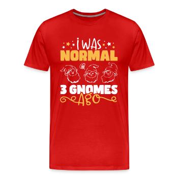 Gnomes de jardin Gnome Amant Drôle de Gnome Jardinage - T-shirt bio Premium Homme - rouge - Devant - Damien (186cm)
