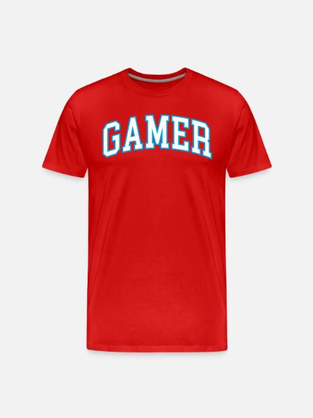 GAMER - Men's Premium Organic T-Shirt - red