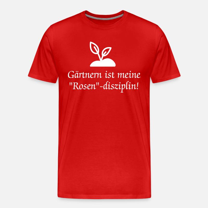 Lusitger Garten Spruch - Männer Premium Bio T-Shirt - Rot