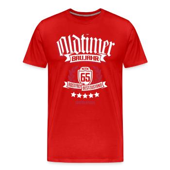 Oldtimer Baujahr 1965 - Männer Premium Bio T-Shirt - Rot - Vorne - Damien (186cm)