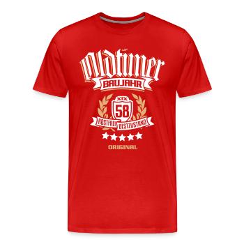 Oldtimer Baujahr 1958 - Männer Premium Bio T-Shirt - Rot - Vorne - Damien (186cm)