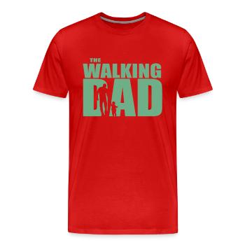 The Walking Dad - Geschenk für werdende Papa 2025 - Männer Premium Bio T-Shirt - Rot - Vorne - Damien (186cm)